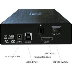 Fantom Drives 16TB External Hard Drive - GFORCE 3 - USB 3, eSATA, Aluminum, Black, GF3B16000EU