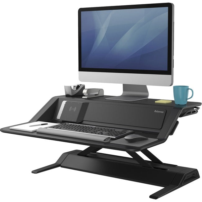 Fellowes Lotus&trade; DX Sit-Stand Workstation - Black 8080301