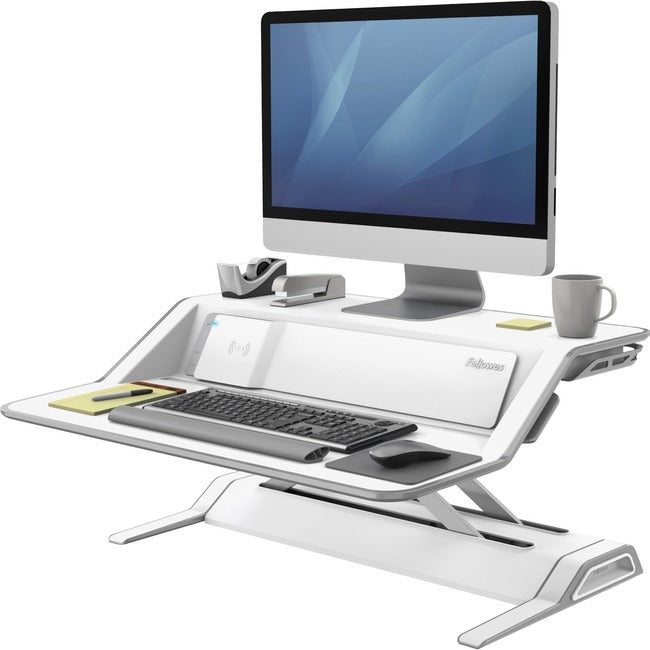 Fellowes Lotus&trade; DX Sit-Stand Workstation - White 8080201
