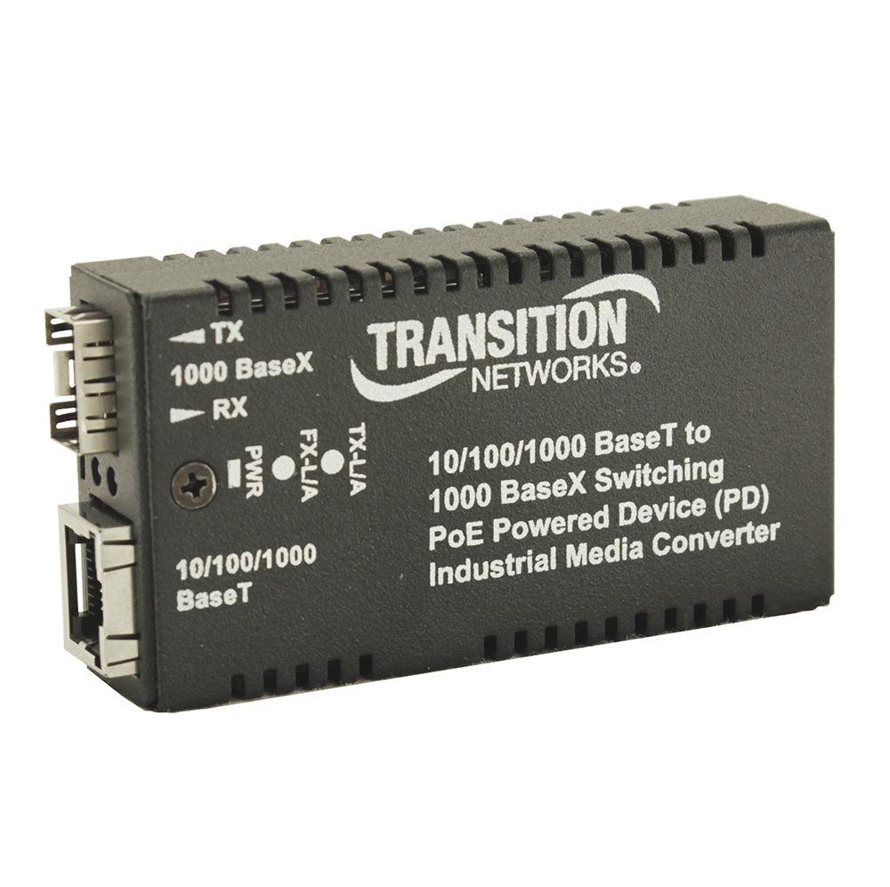 Fiber Ethernet Switches - M/GE-ISW-SFP-01-PD PoE Media Converter | TecisOft