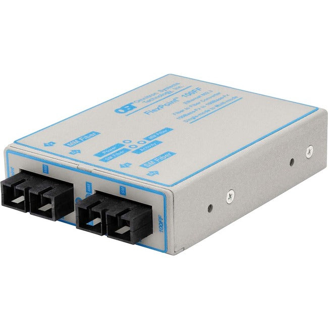 Flexpoint 100Mbps Ethernet Fiber To Fiber Media Converter Sc Multimode 2Km To Multimode 5Km