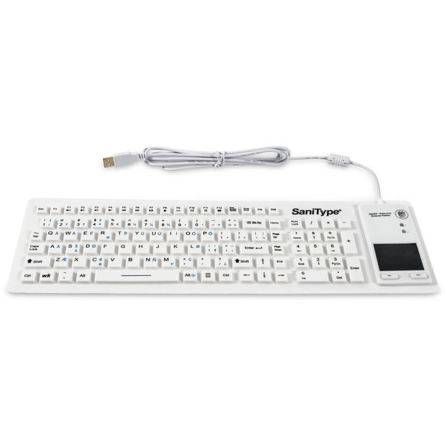 Flexible Silicone Washable Touchpad Keyboard Usb