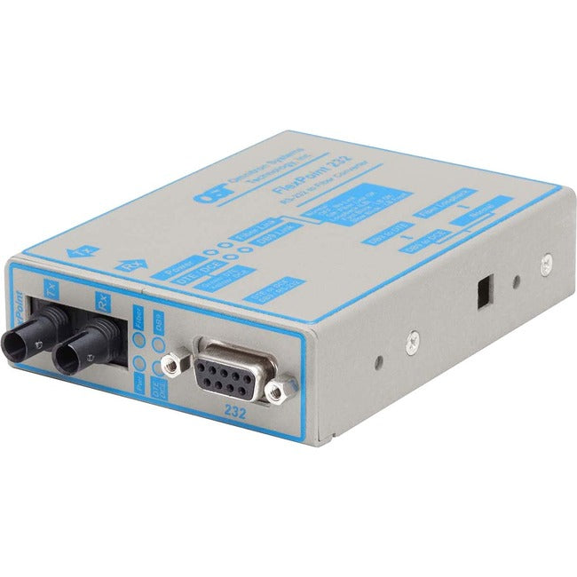 FlexPoint RS-232 Serial Fiber Media Converter DB-9 ST Single-mode 30km 4485-1