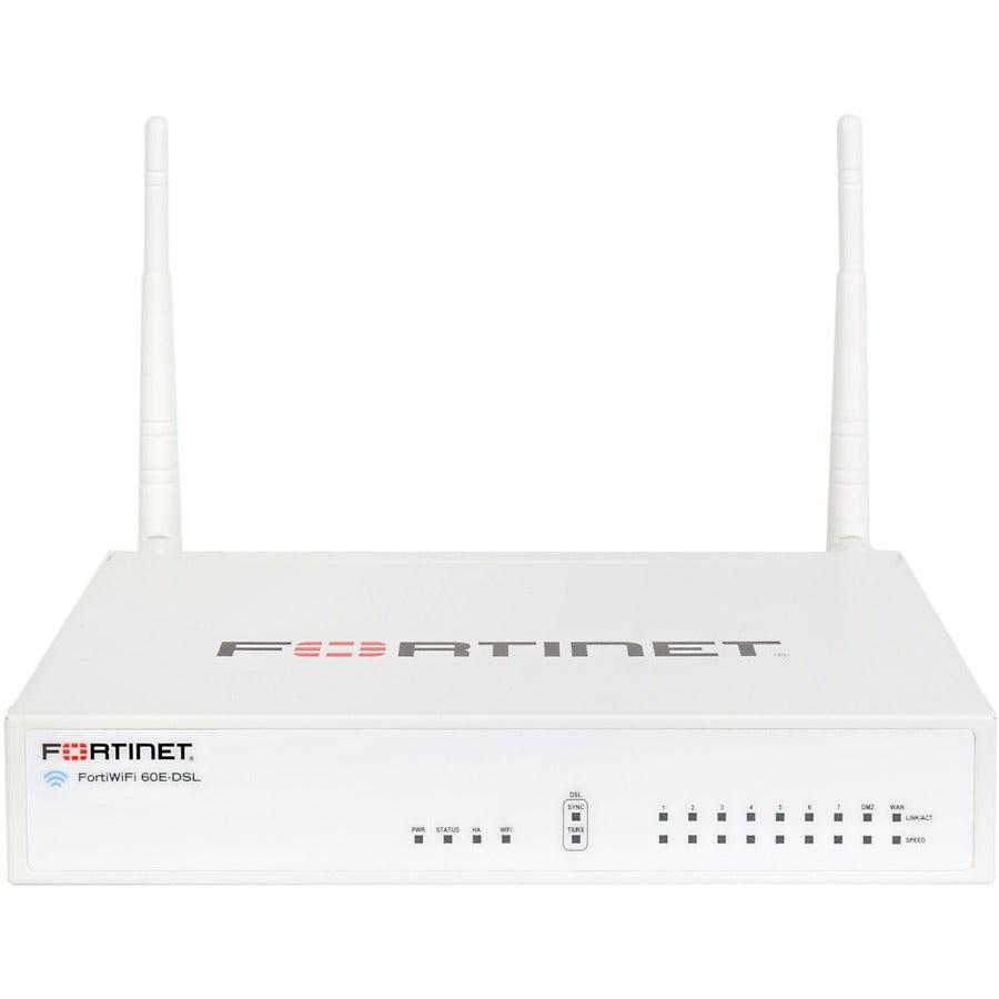 Fortinet 9 X Ge Rj45 Ports (Including 7 X Internal Ports, 1 X Wan Ports, 1 X Dmz Port), Internal Fwf-60E-Dsl-F