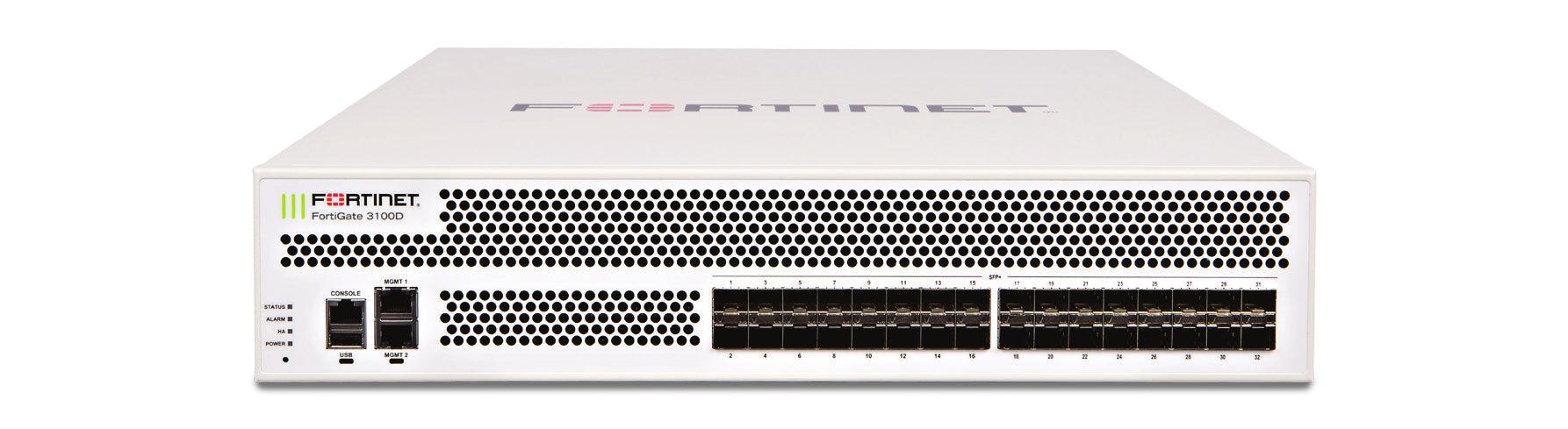 Fortinet Fortigate-3100D Hardware Plus 3 Year 24X7 Forticare And Fortiguard Enterprise Protection