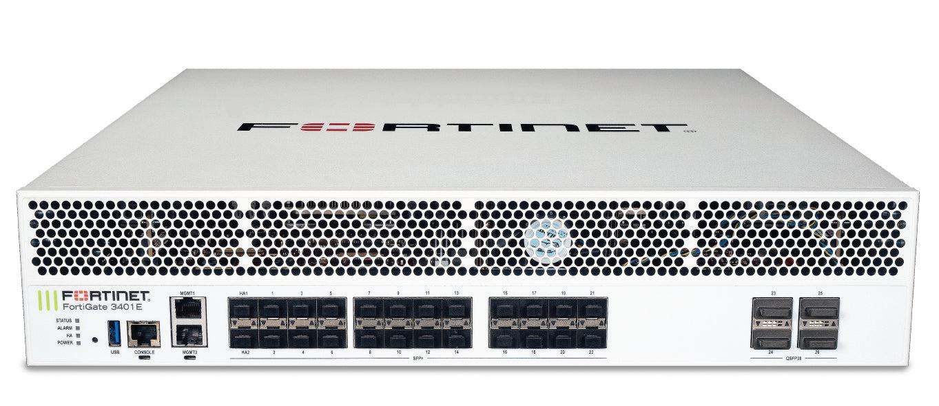 Fortinet Fortigate-3400E Hardware Plus 1 Year 24X7 Forticare And Fortiguard Enterprise Protection