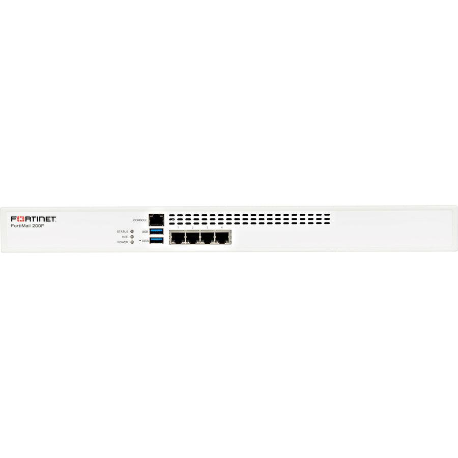 Fortinet Fortimail-200F Hardware Plus 3 Year 24X7 Forticare And Fortiguard Base Bundle