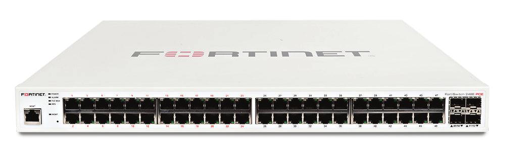 Fortinet Layer 2/3 Fortigate Switch Controller Compatible Poe+ Switch With 48 X Ge Rj45 Ports, 4 X Ge Sfp