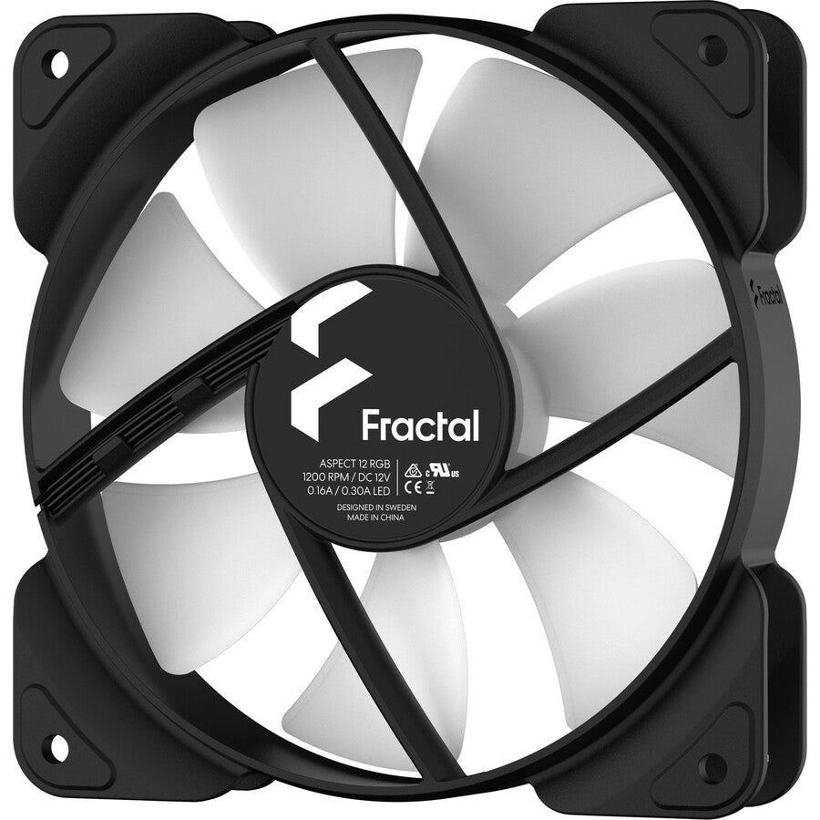Fractal Design Aspect 12 Rgb 120 Mm 1200 Rpm Black Frame Computer Case Fan Fd-F-As1-1204
