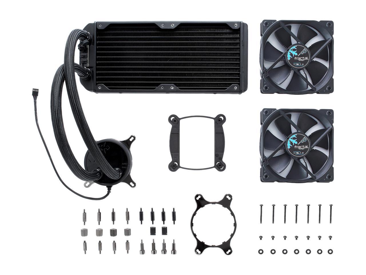 Fractal Design Celsius S24 Blackout 240Mm Silent High Performance Slim Expandable All-In-One Cpu Liquid / Water Cooler