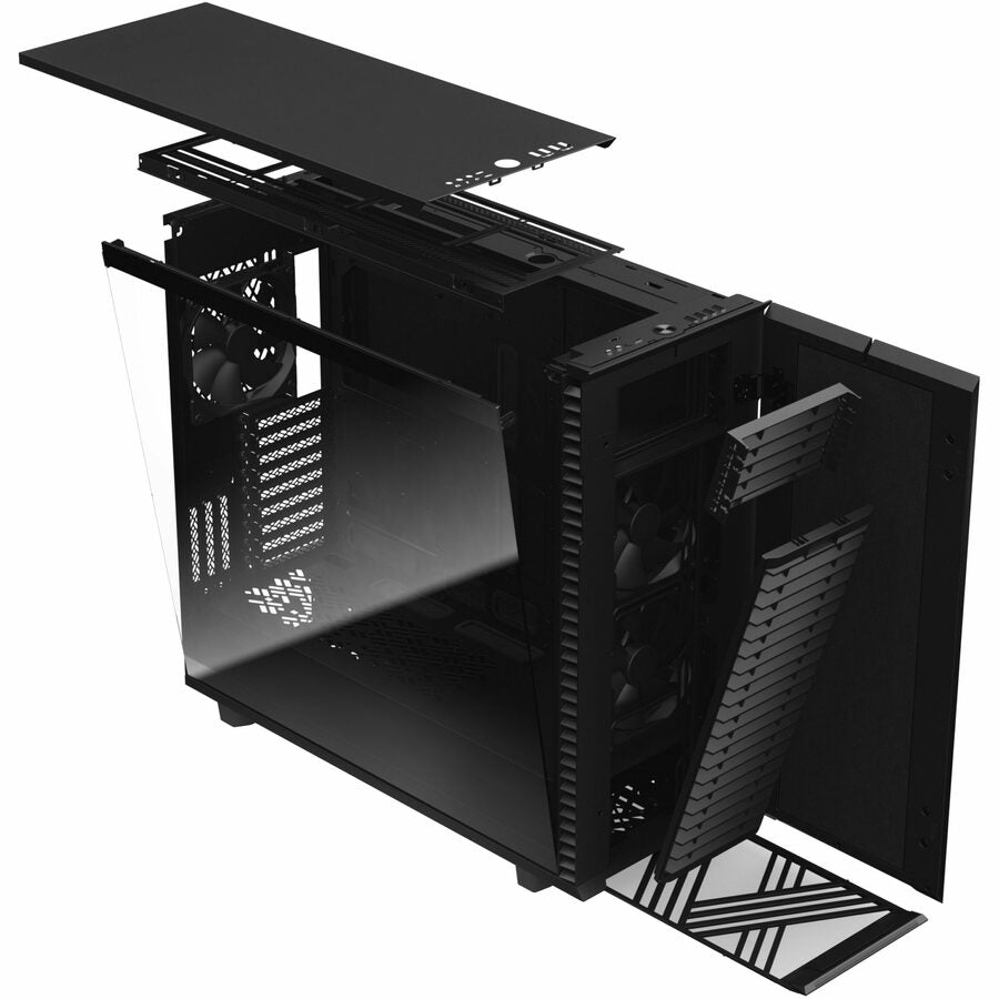 Fractal Design Define 7 Xl Black Tg Light Tint /Brushed Aluminum/Steel E-Atx Silent Modular Tempered Glass Window Full Tower Computer Case