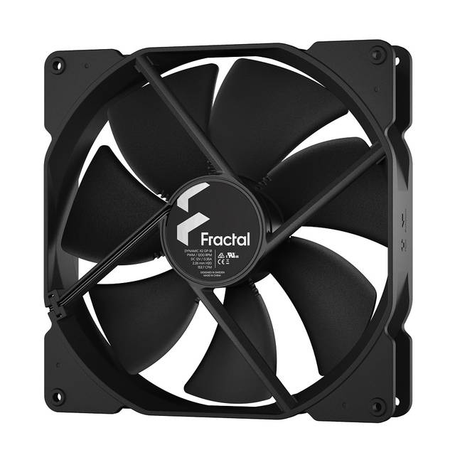 Fractal Design Dynamic X2 Pwm Gp-18 180 Mm High Durability Lls Bearing Black Edition Radiator Optimized Computer Case Fan - Fd-Fan-Dyn-X2-Gp18-Pwm-Bk