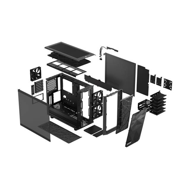 Fractal Design Fd-C-Mes2A-04 Meshify 2 Gray Atx Flexible Light Tinted Tempered Glass Window Mid Tower Computer Case (Gray)