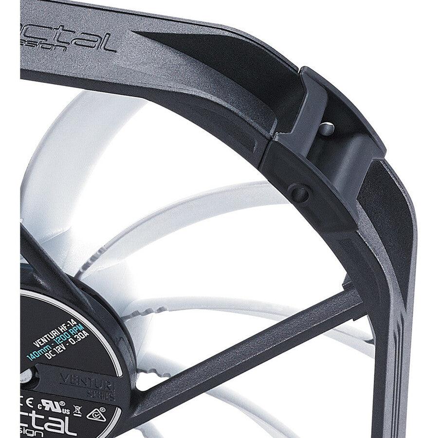 Fractal Design Fd-Fan-Vent-Hf14-Wt Venturi Hf-14 140Mm High Airflow Fluid Dynamic Bearing White Computer Case Fan