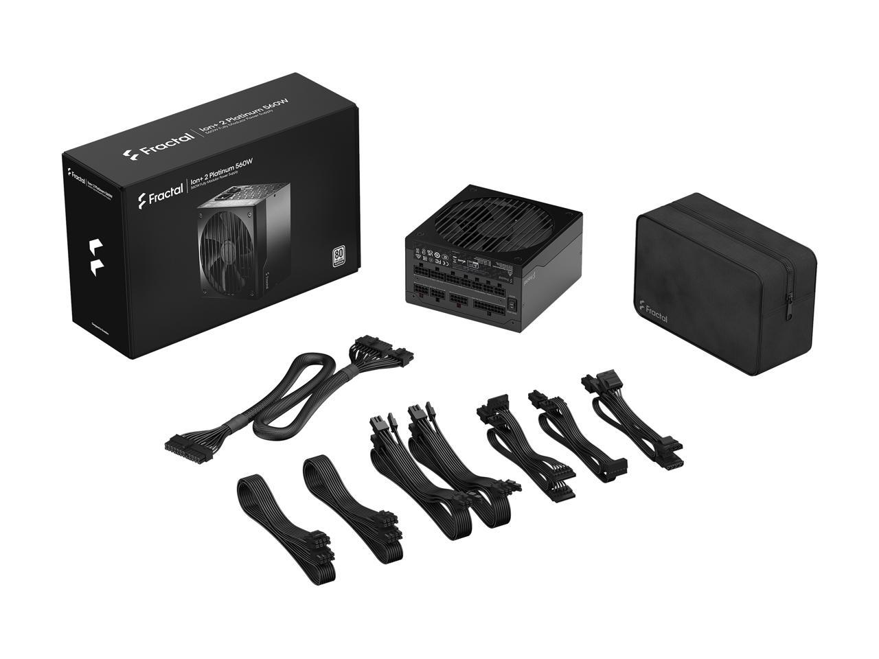 Fractal Design Ion+ 2 560W 80 Plus Platinum Certified 560W Full Modular Atx Power Supply/ Fd-P-Ia2P-560-Us