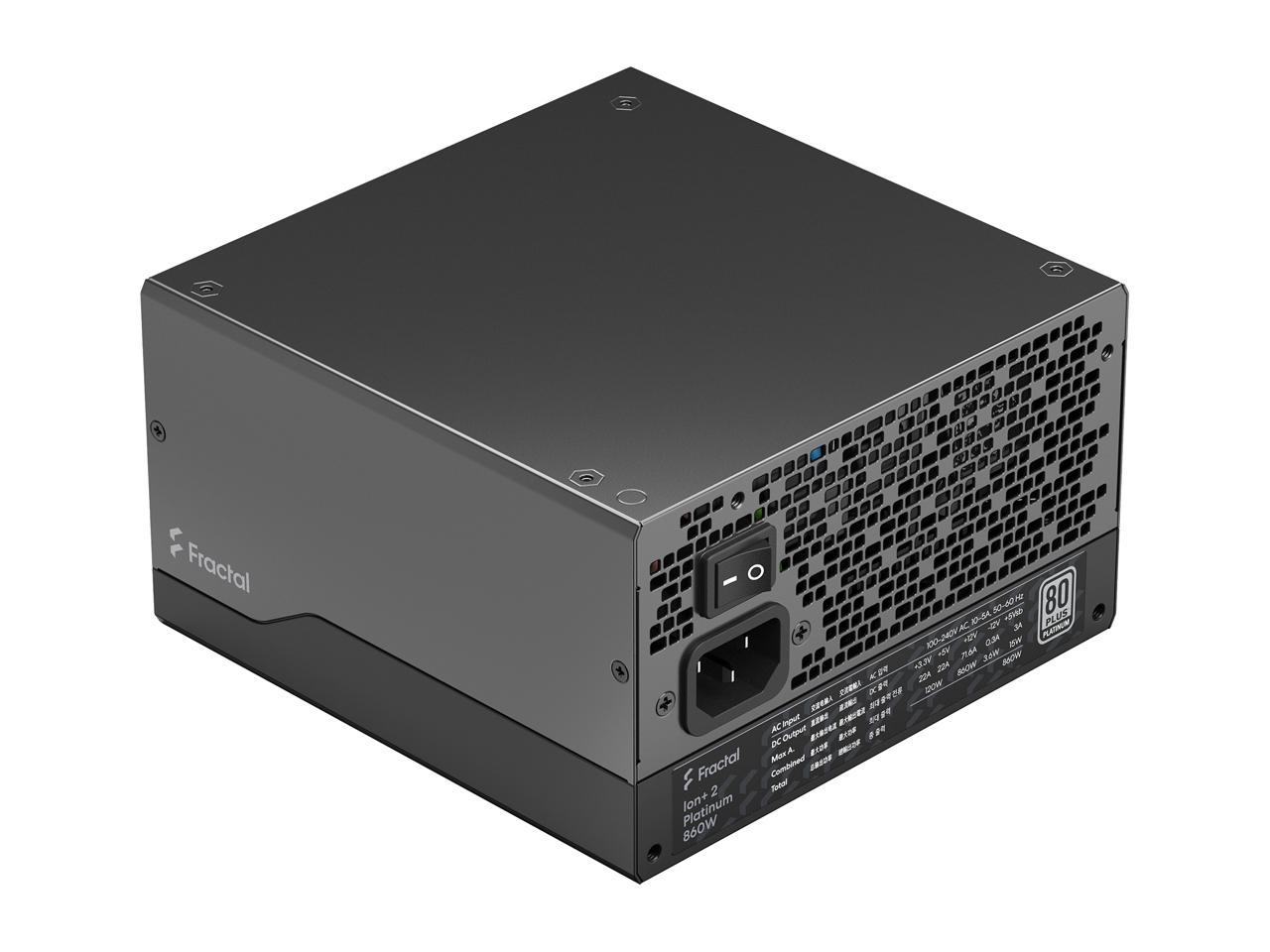 Fractal Design Ion+ 2 860W 80 Plus Platinum Certified 860W Full Modular Atx Power Supply/ Fd-P-Ia2P-860-Us