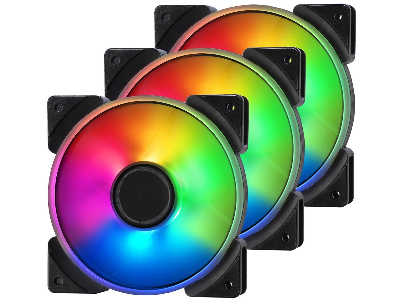 Fractal Design Prisma Al-12 120Mm Addressable Rgb Led Long Life Sleeve Bearing Computer Case Fan 3-Pack