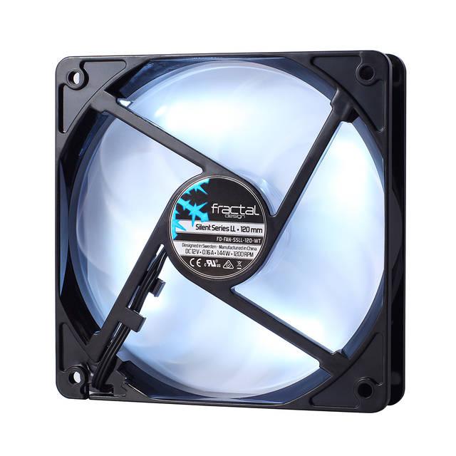 Fractal Design Silent Series Ll White 120Mm Fd-Fan-Ssll-120-Wt 120Mm Case Fan