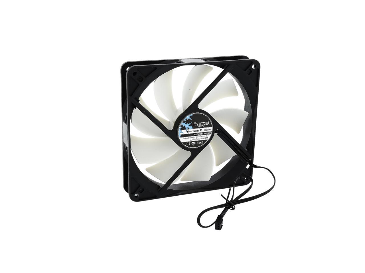 Fractal Design Silent Series R3 140Mm Silence Optimized Rifle Bearing Black/White Computer Case Fan
