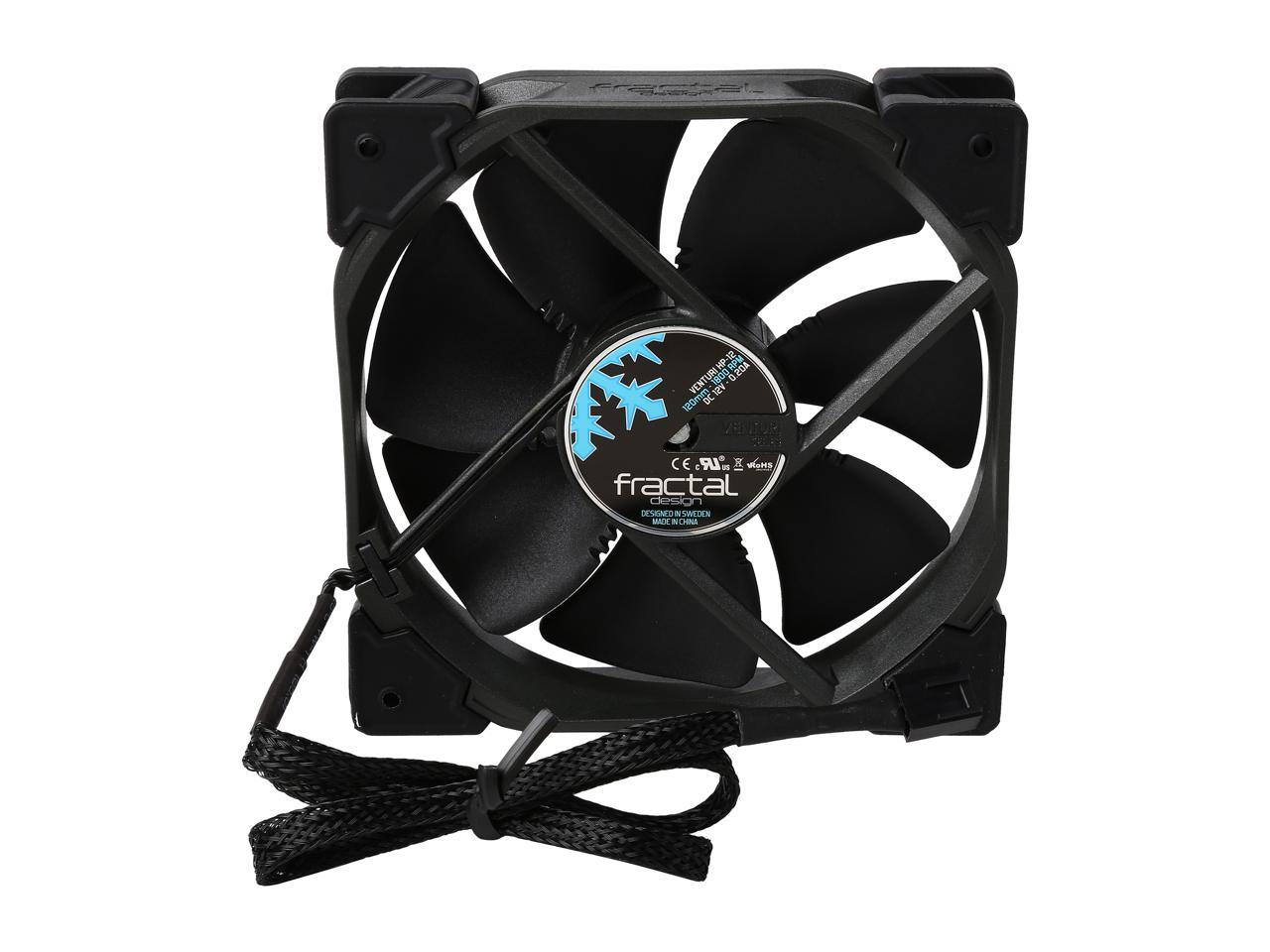 Fractal Design Venturi Hp Series Black Fluid Dynamic Bearing High Pressure Pwm 120Mm Radiator/Heatsink Optimized Fan
