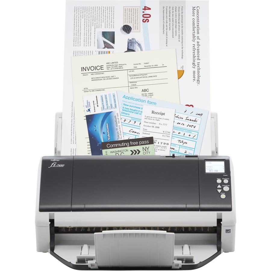 Fujitsu Fi-7480 Adf + Manual Feed Scanner 600 X 600 Dpi A3 Black, Grey
