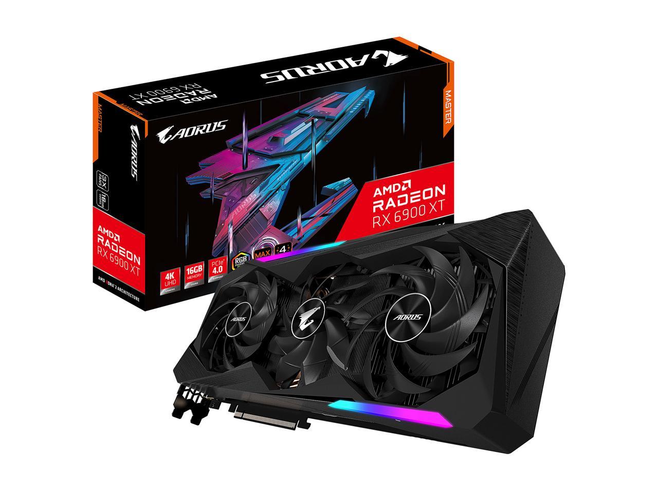 Gigabyte Aorus Radeon Rx 6900 Xt 16Gb Gddr6 Pci Express 4.0 X16 Atx Video Card Gv-R69Xtaorus M-16Gd