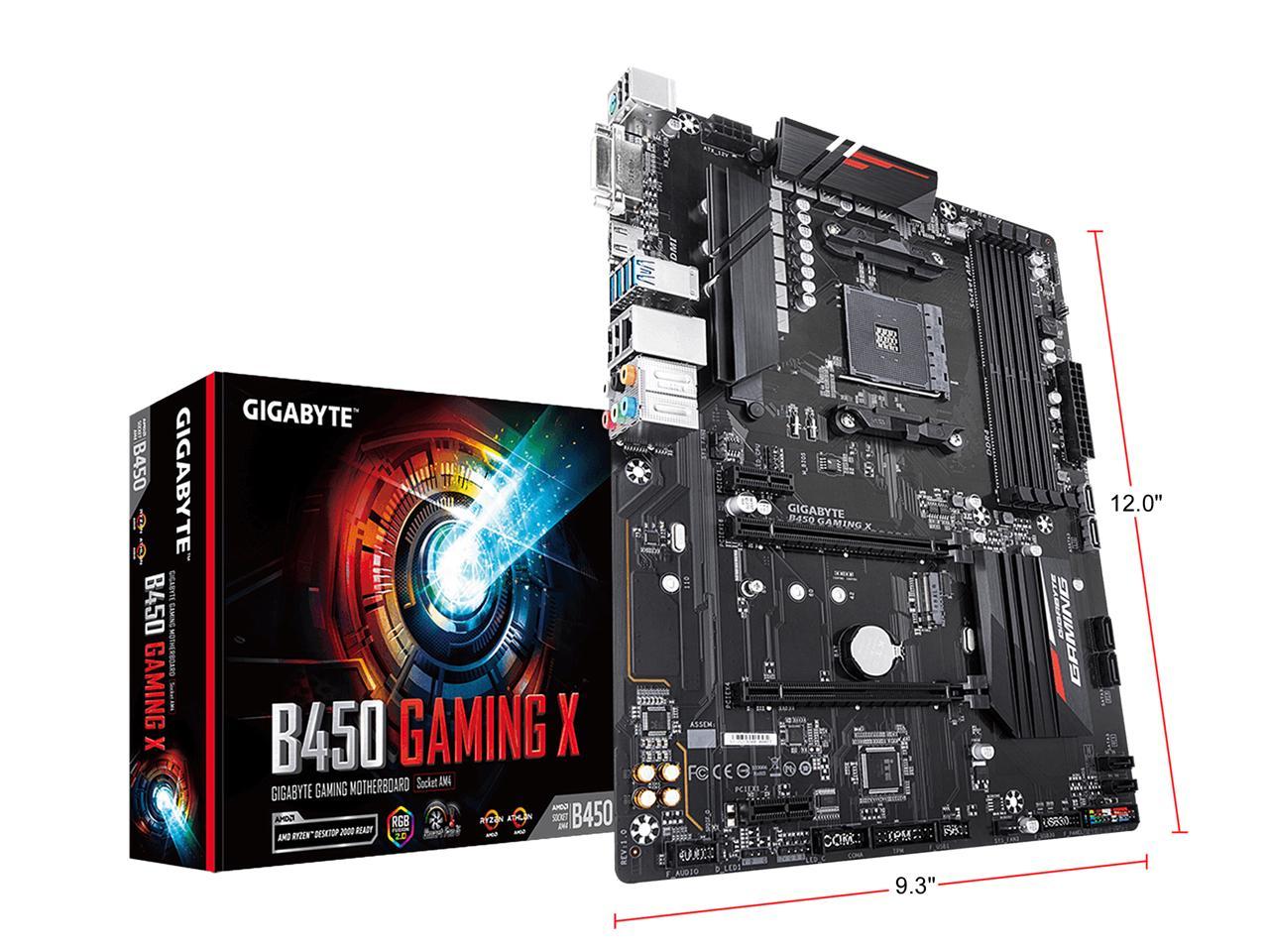 Gigabyte B450 Gaming X Am4 Amd B450 Sata 6Gb/S Atx Amd Motherboard