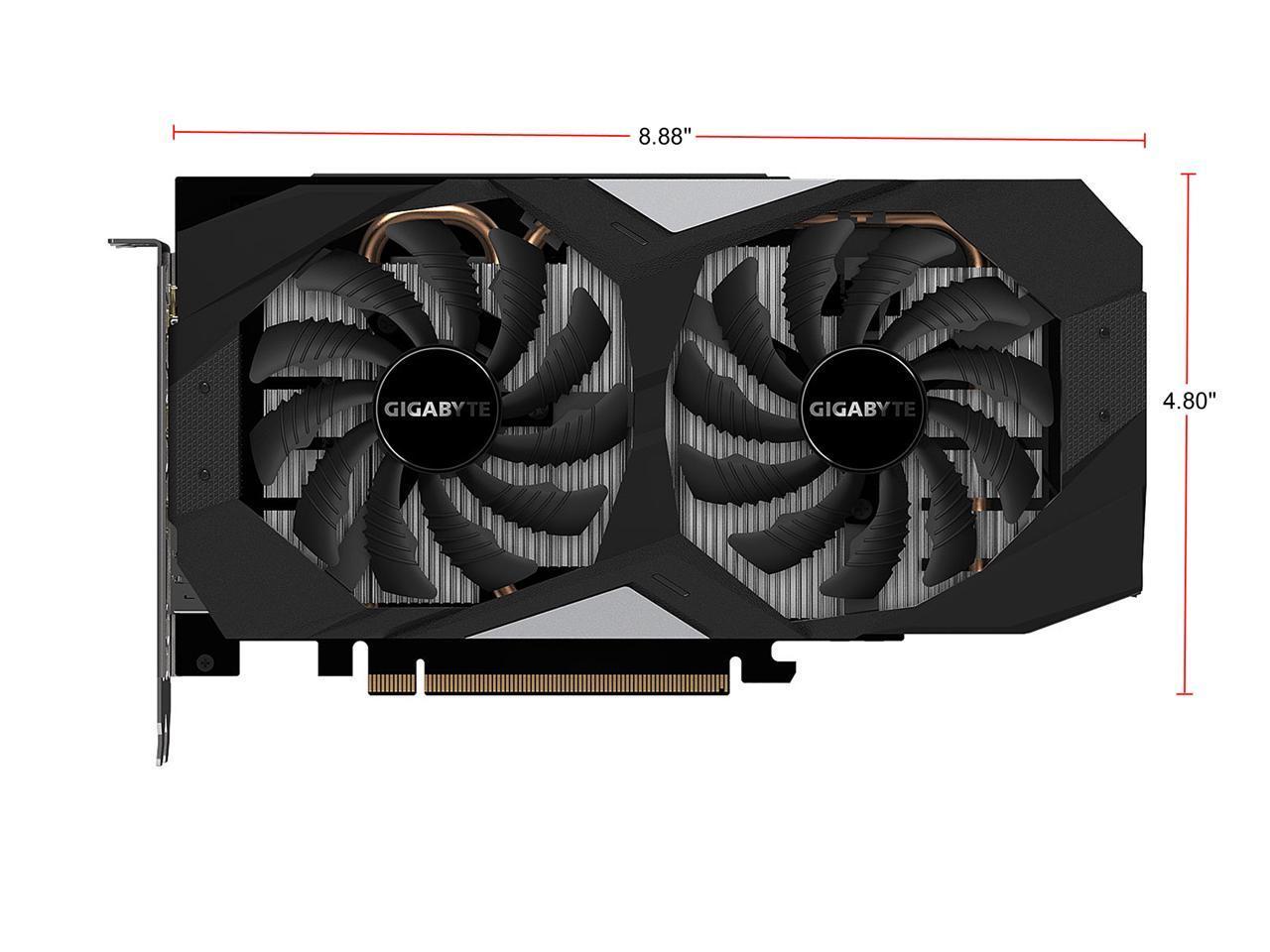 Gigabyte Geforce Rtx 2060 Oc Gg Graphics Card, 2X Windforce Fans, 6Gb 192-Bit Gddr6, Gv-N2060Oc-6Gd Rev2.0 Video Card