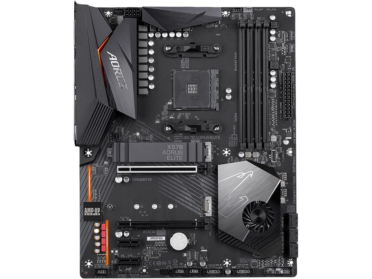 Gigabyte X570 Aorus Elite Amd Ryzen 3000 Pcie 4.0 Sata 6Gb/S Usb 3.2 Amd X570 Atx Motherboard