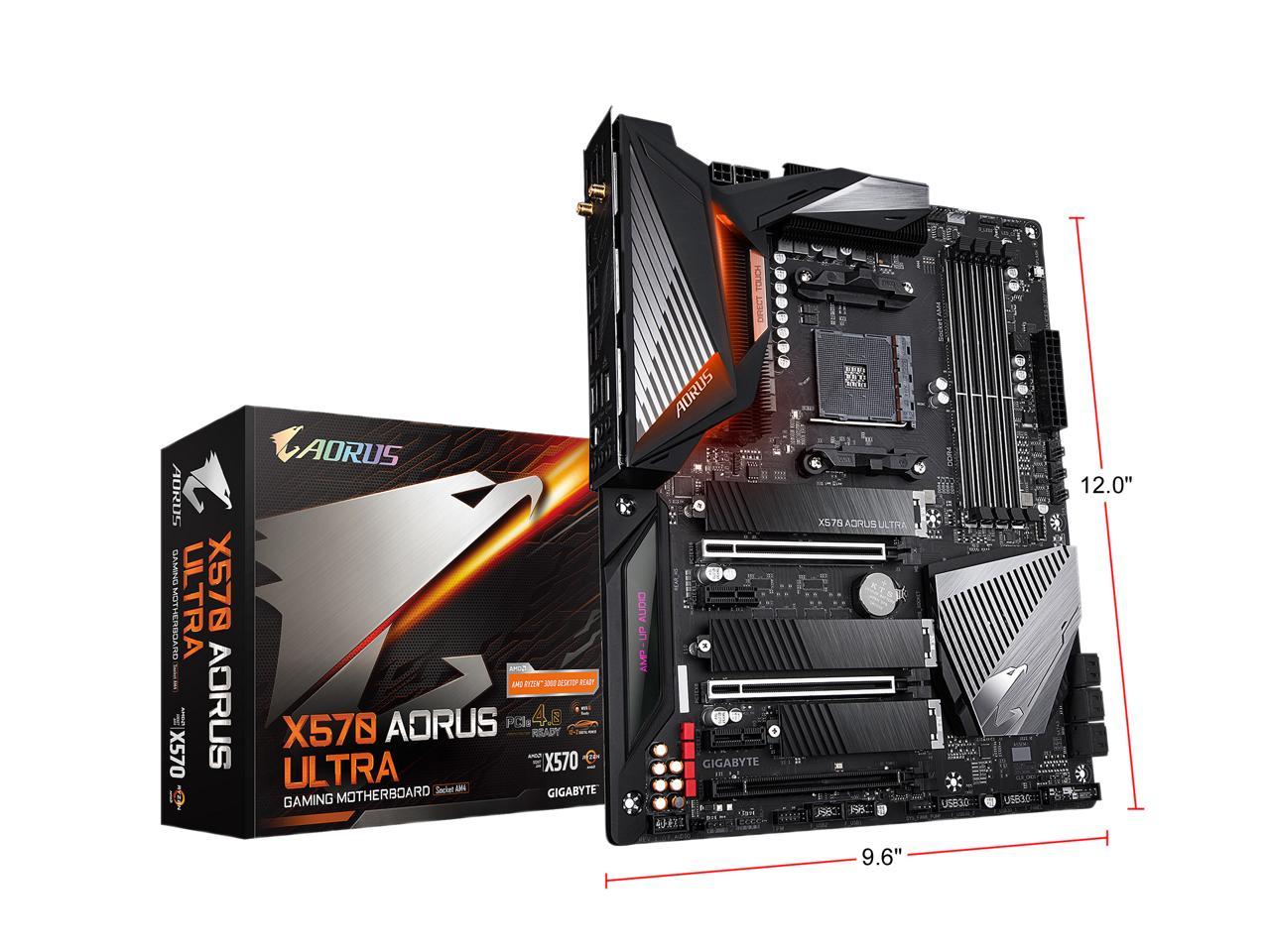 Gigabyte X570 Aorus Ultra Amd Ryzen 3000 Pcie 4.0 Sata 6Gb/S Usb 3.2 Amd X570 Atx Motherboard