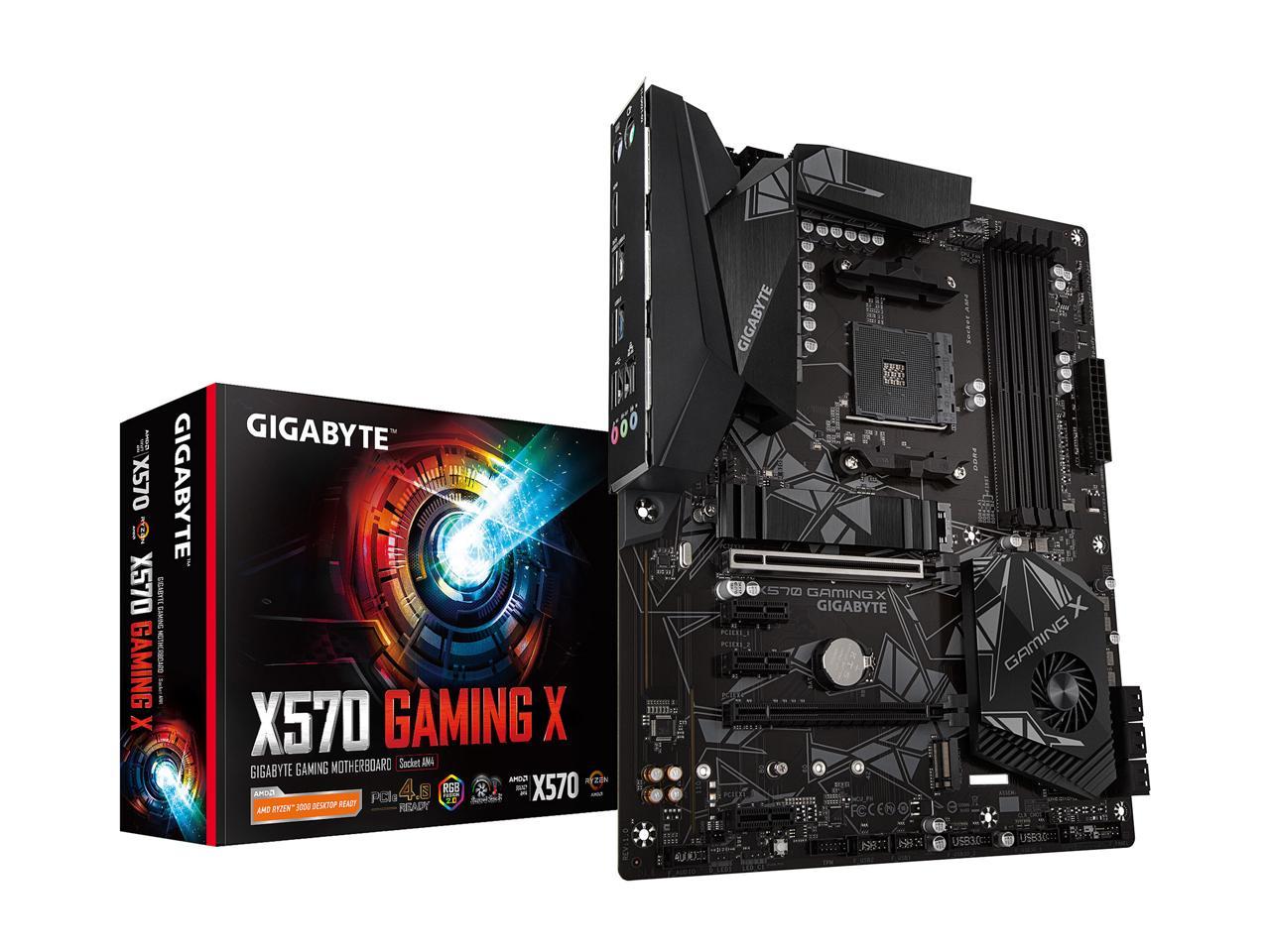 Gigabyte X570 Gaming X Amd Ryzen 3000 Pcie 4.0 Sata 6Gb/S Usb 3.2 Amd X570 Atx Motherboard
