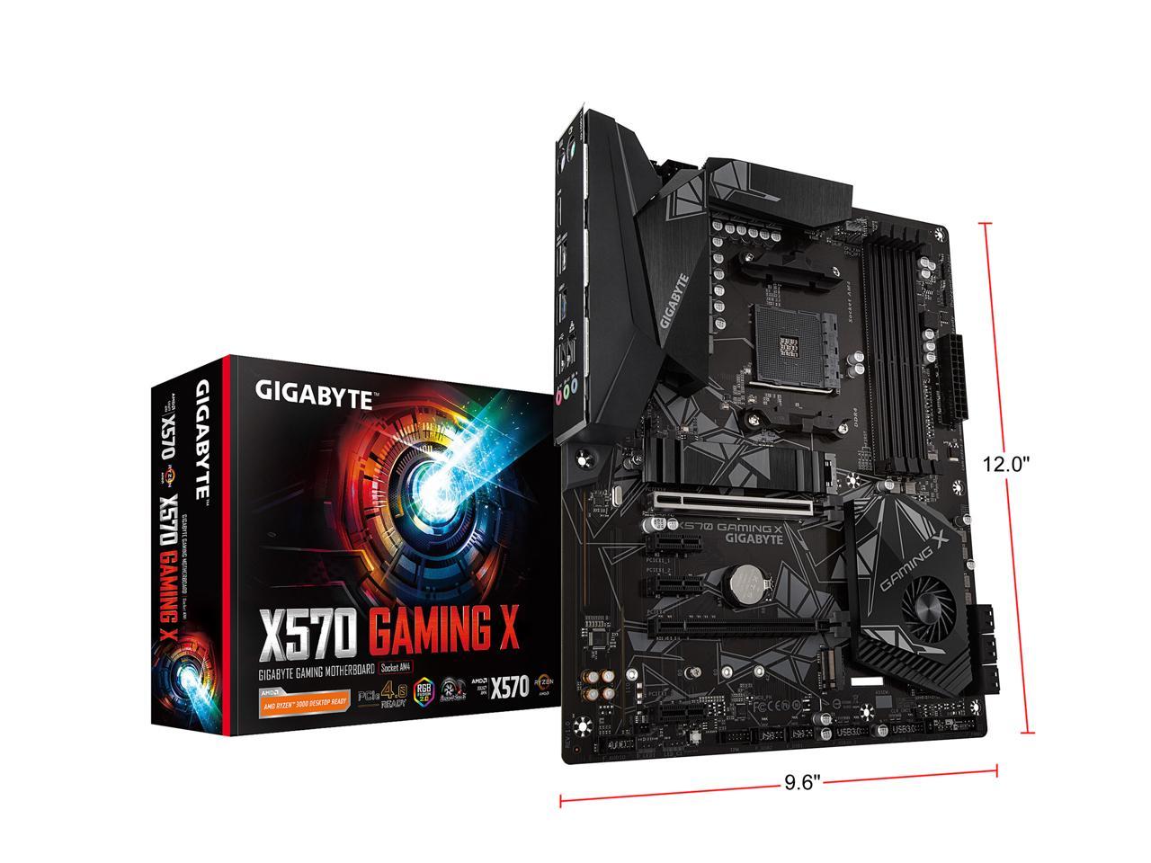 Gigabyte X570 Gaming X Amd Ryzen 3000 Pcie 4.0 Sata 6Gb/S Usb 3.2 Amd X570 Atx Motherboard