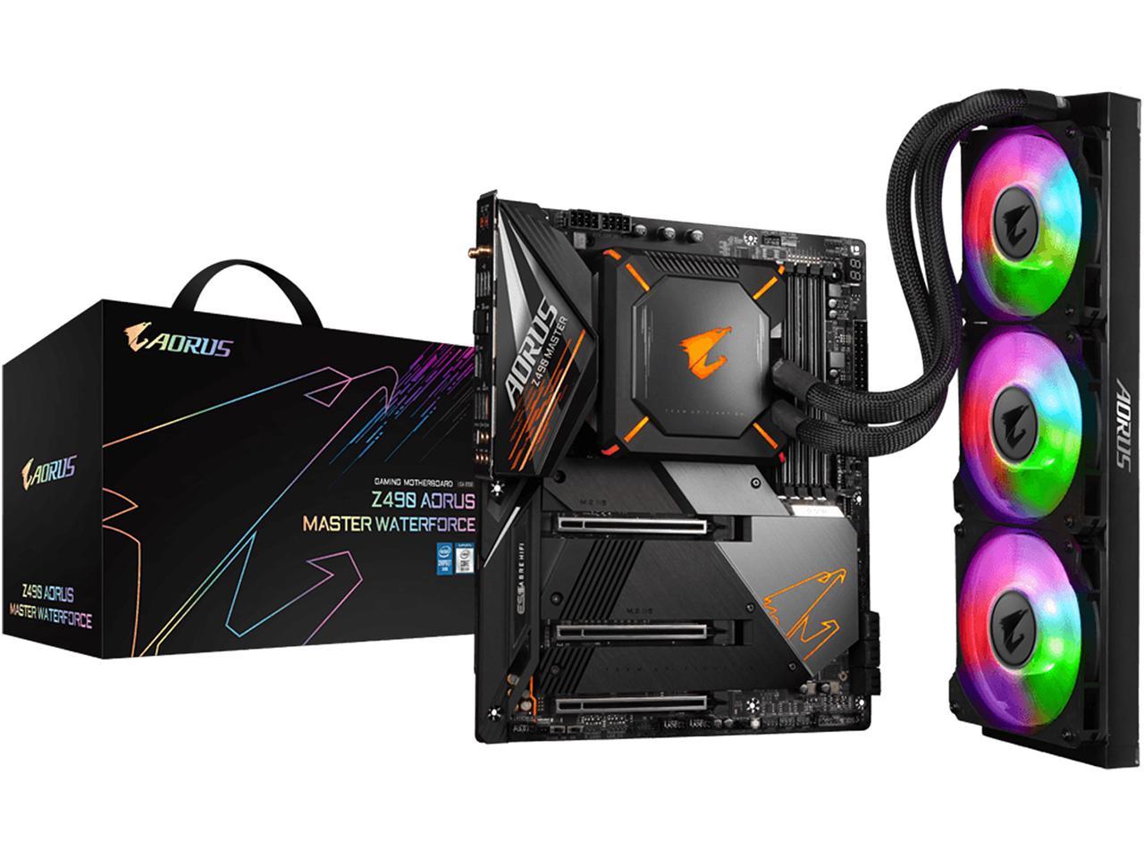 Gigabyte Z490 Aorus Master Waterforce Lga 1200 Intel Z490 Sata 6Gb/S Atx Intel Motherboard