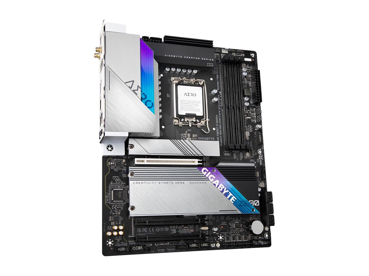 Gigabyte Z690 Aero G Ddr4 Lga1700/ Intel Z690/ Ddr4/ Quad-Gpu & 2-Way Crossfire/ Wifi & Bluetooth/ Sata3&Usb3.2/ M.2/ Atx Motherboard