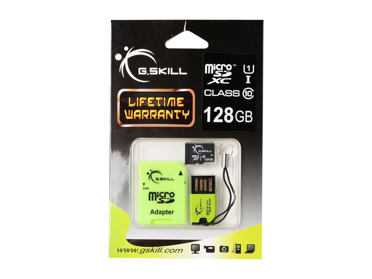 G.Skill 64Gb Microsdxc Uhs-I/U1 Class 10 Memory Card With Adapter (Ff-Tsdxc64Ga-U1)