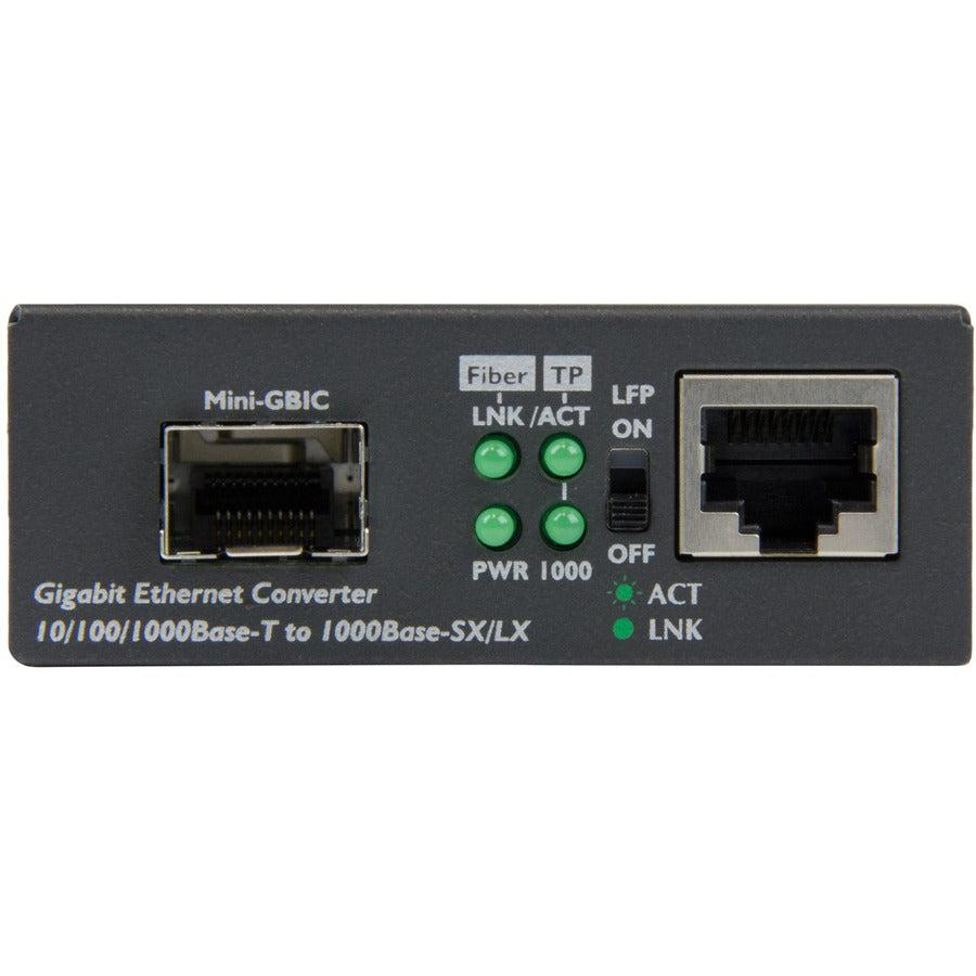 Gigabit Ethernet Fiber Media Converter with Open SFP Slot - TAA MCM1110SFP