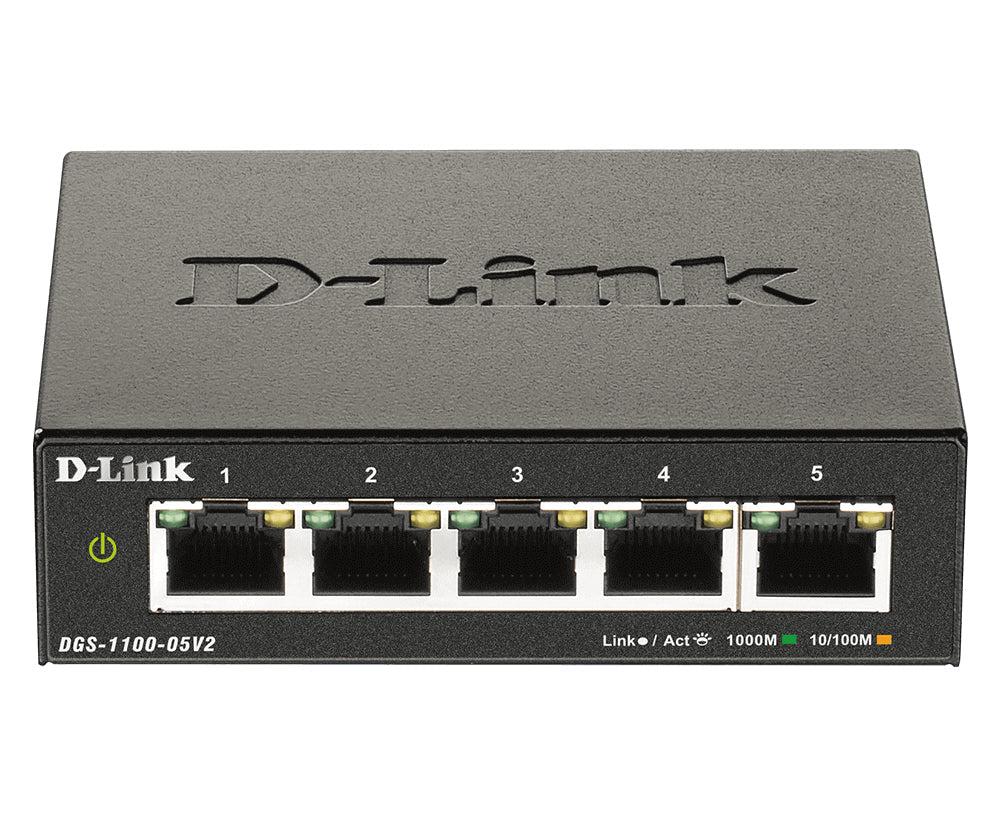 Gigabit Smart Managed Switch - 5 Port Network Infrastructure | D-Link DGS-1100-05V2