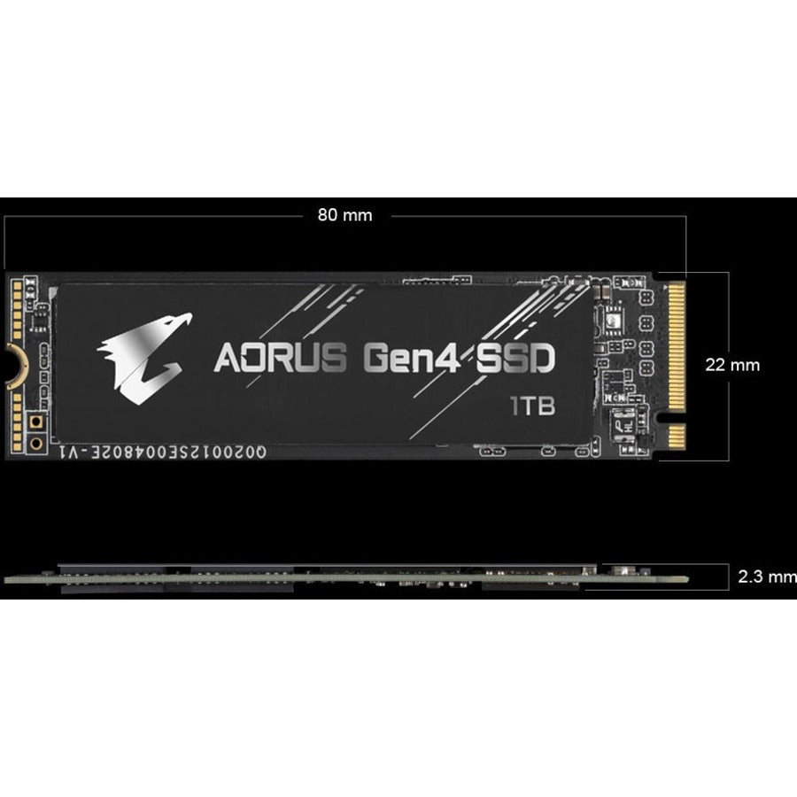 Gigabyte Aorus Gen4 M.2 2280 1Tb Pci-Express 4.0 X4, Nvme 1.3 3D Tlc Internal Solid State Drive (Ssd) Gp-Ag41Tb