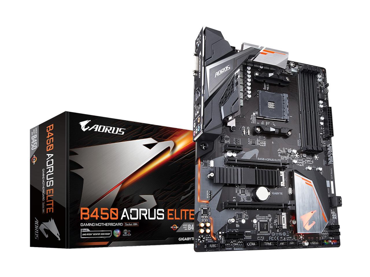 Gigabyte B450 Aorus Elite Am4 Amd B450 Sata 6Gb/S Atx Amd Motherboard