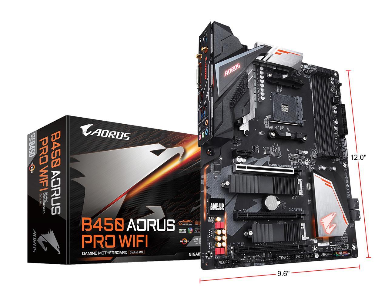 Gigabyte B450 Aorus Pro Wifi Am4 Amd B450 Sata 6Gb/S Atx Amd Motherboard