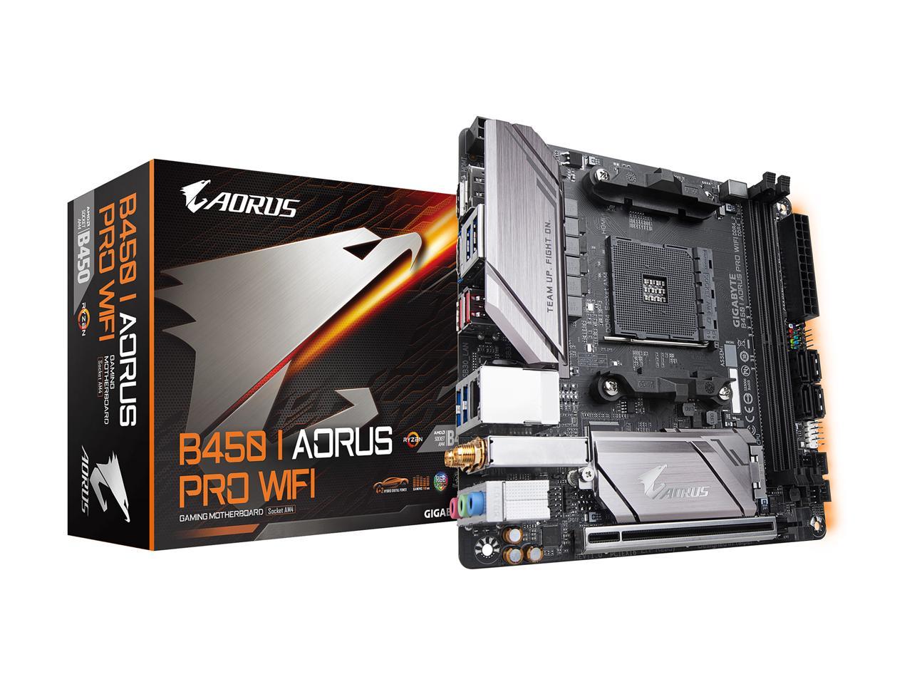 Gigabyte B450 I Aorus Pro Wifi Am4 Amd B450 Sata 6Gb/S Usb 3.1 Hdmi Mini Itx Amd Motherboard