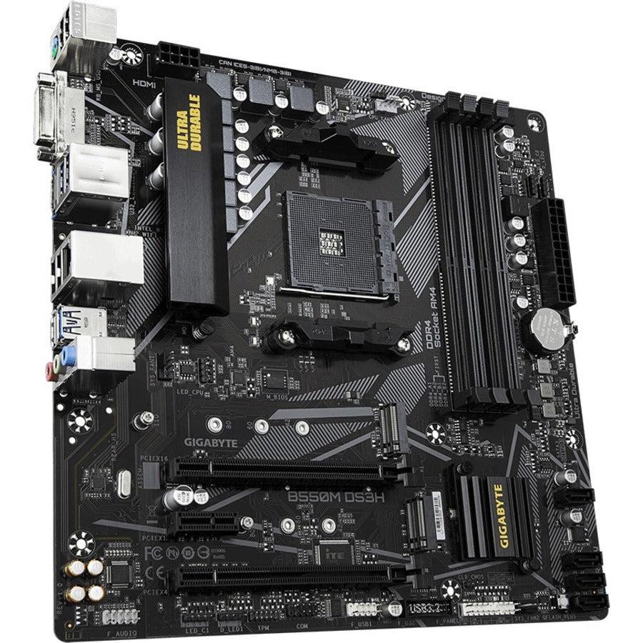 Gigabyte B550M Ds3H Am4 Amd B550 Micro-Atx Motherboard With Dual M.2, Sata 6Gb/S, Usb 3.2 Gen 1, Pcie 4.0