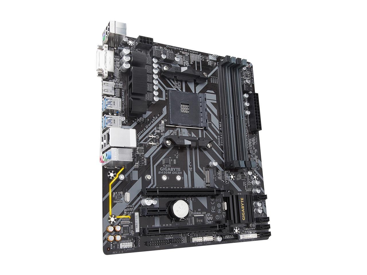 Gigabyte ?Ddr4 Sdram B450M Ds3H Am4 Amd B450 Sata 6Gb/S Micro Atx Amd Motherboard