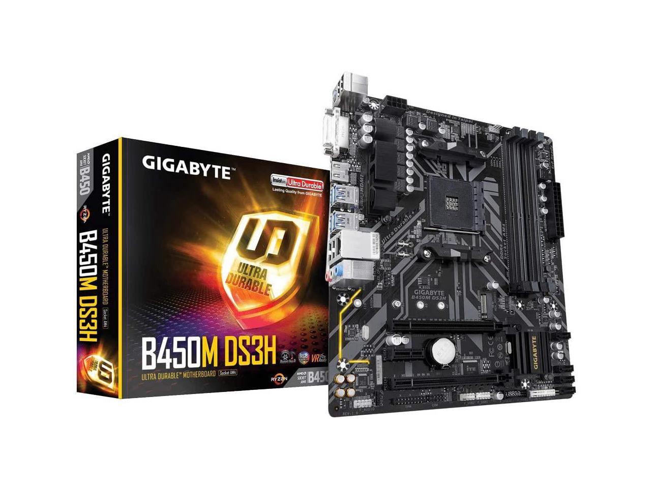 Gigabyte ?Ddr4 Sdram B450M Ds3H Am4 Amd B450 Sata 6Gb/S Micro Atx Amd Motherboard