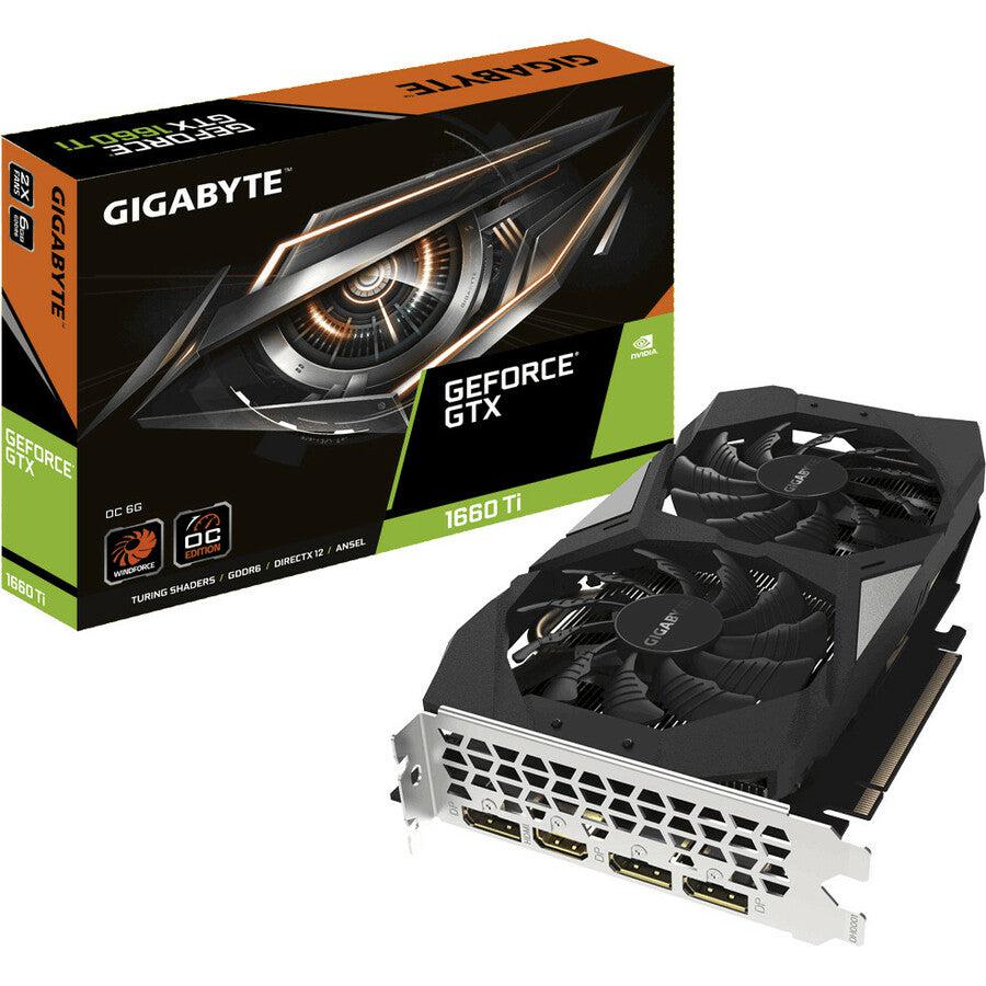 Gigabyte Geforce Gtx 1660 Ti Oc 6G Graphics Card, 2 X Windforce Fans, 6Gb 192-Bit Gddr6, Gv-N166Toc-6Gd Video Card