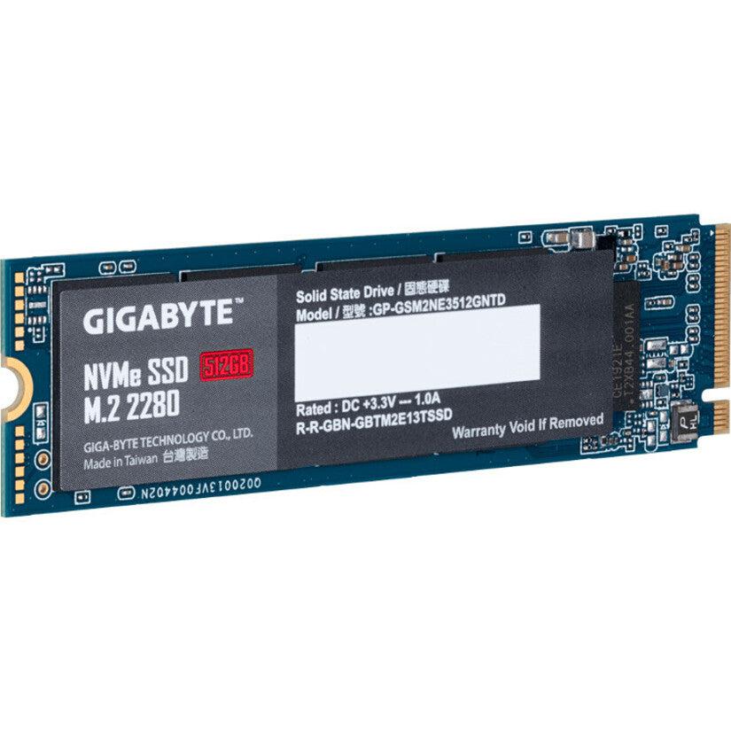 Gigabyte M.2 2280 512Gb Pci-Express 3.0 X4, Nvme 1.3 Internal Solid State Drive (Ssd) Gp-Gsm2Ne3512Gntd