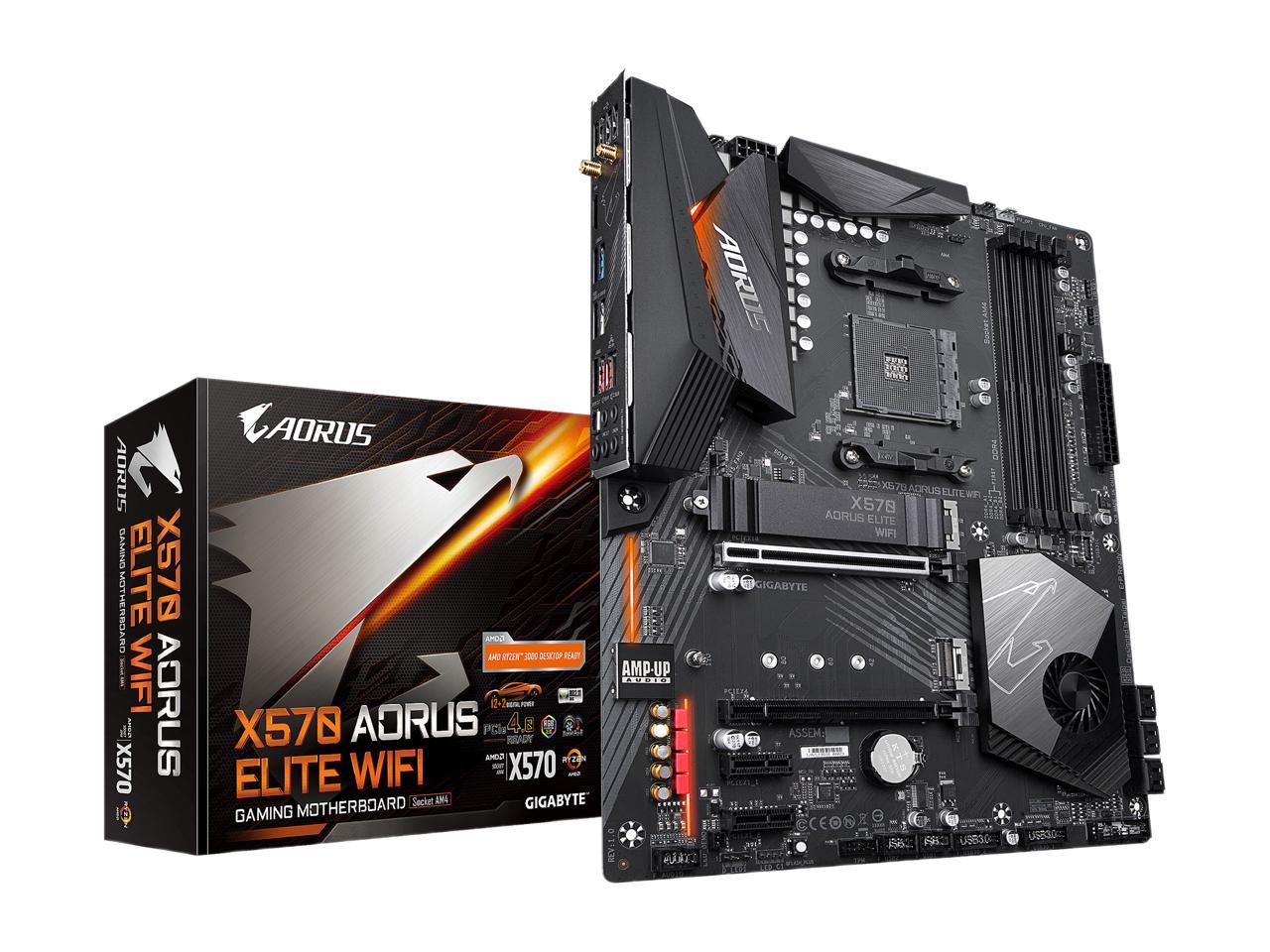 Gigabyte X570 Aorus Elite Wifi Am4 Amd X570 Sata 6Gb/S Atx Amd Motherboard