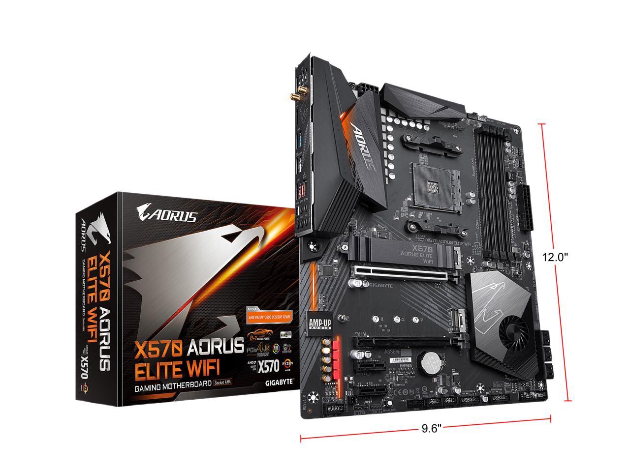Gigabyte X570 Aorus Elite Wifi Am4 Amd X570 Sata 6Gb/S Atx Amd Motherboard