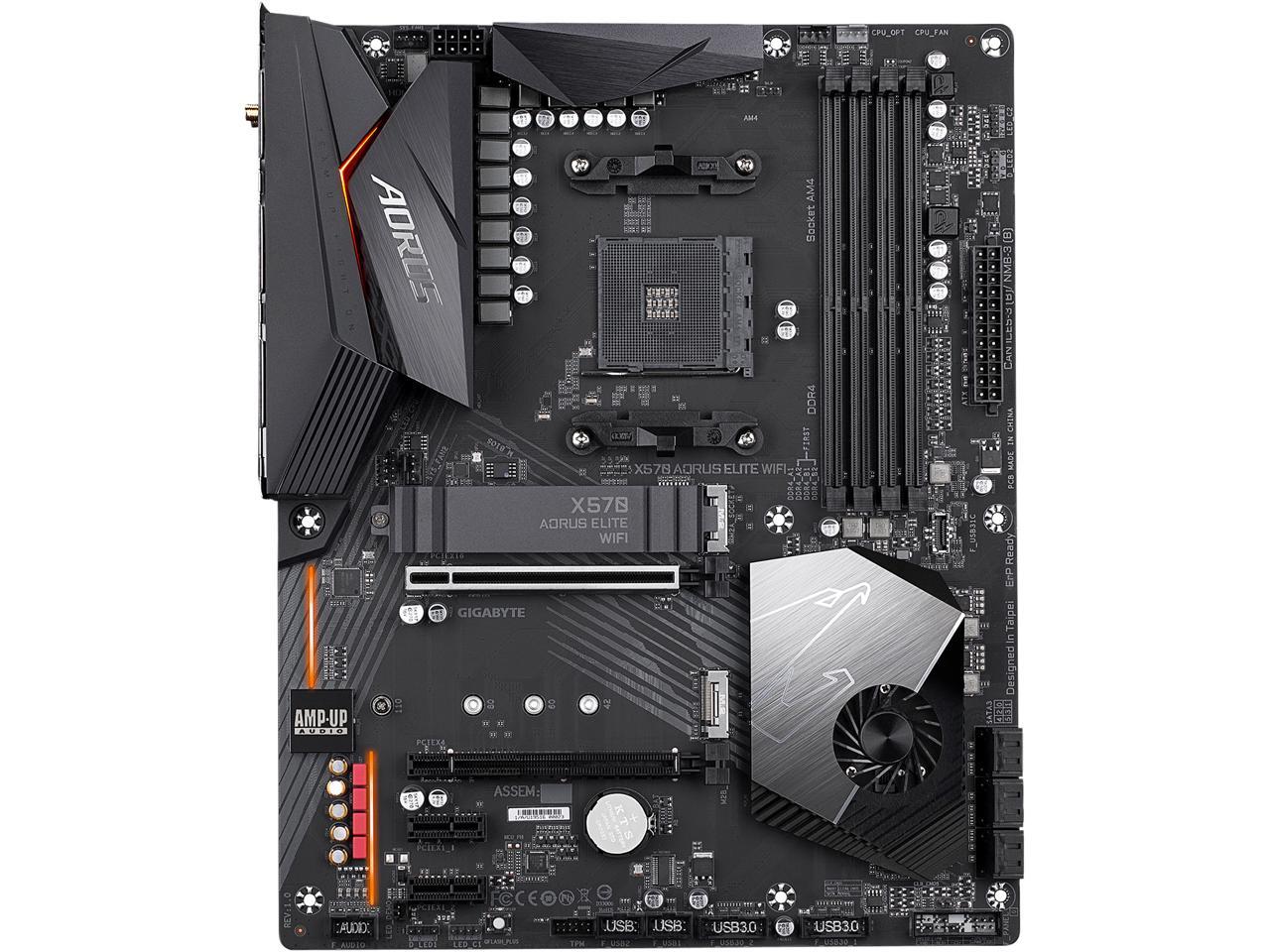 Gigabyte X570 Aorus Elite Wifi Am4 Amd X570 Sata 6Gb/S Atx Amd Motherboard