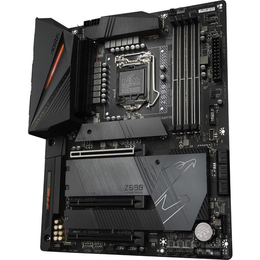 Gigabyte Z590 Aorus Pro Ax Lga 1200 Intel Z590 Atx Motherboard With 4 X M.2, Pcie 4.0, Usb 3.2 Gen2X2 Type-C, Intel Wifi 6, 2.5Gbe Lan